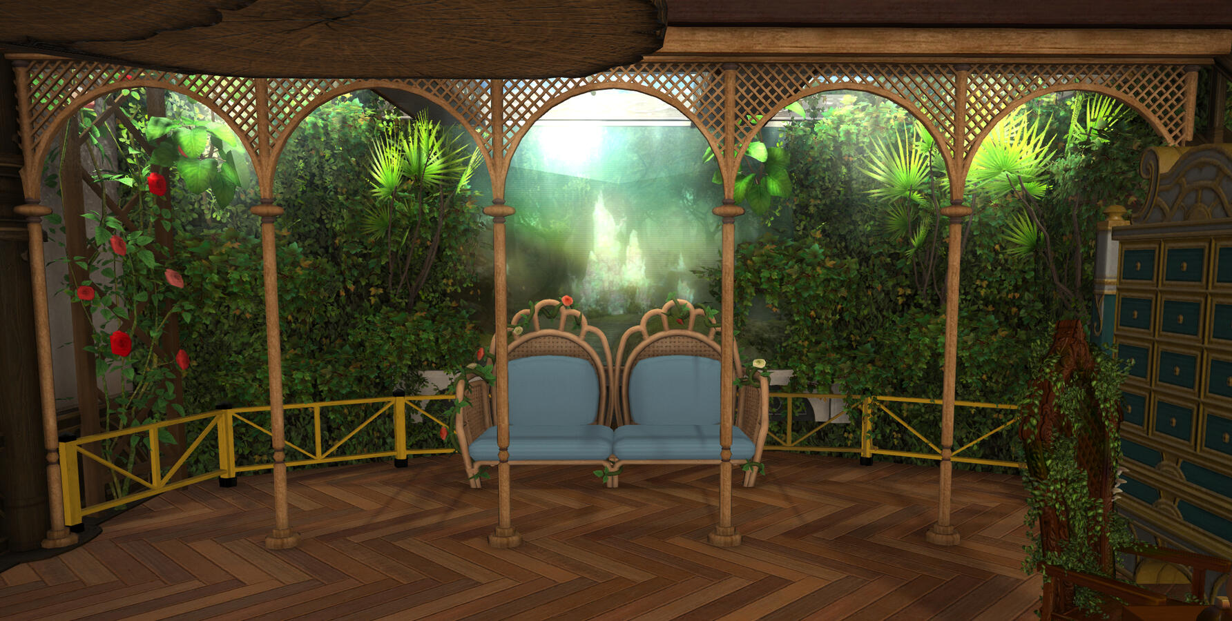 Treehouse balcony with a view