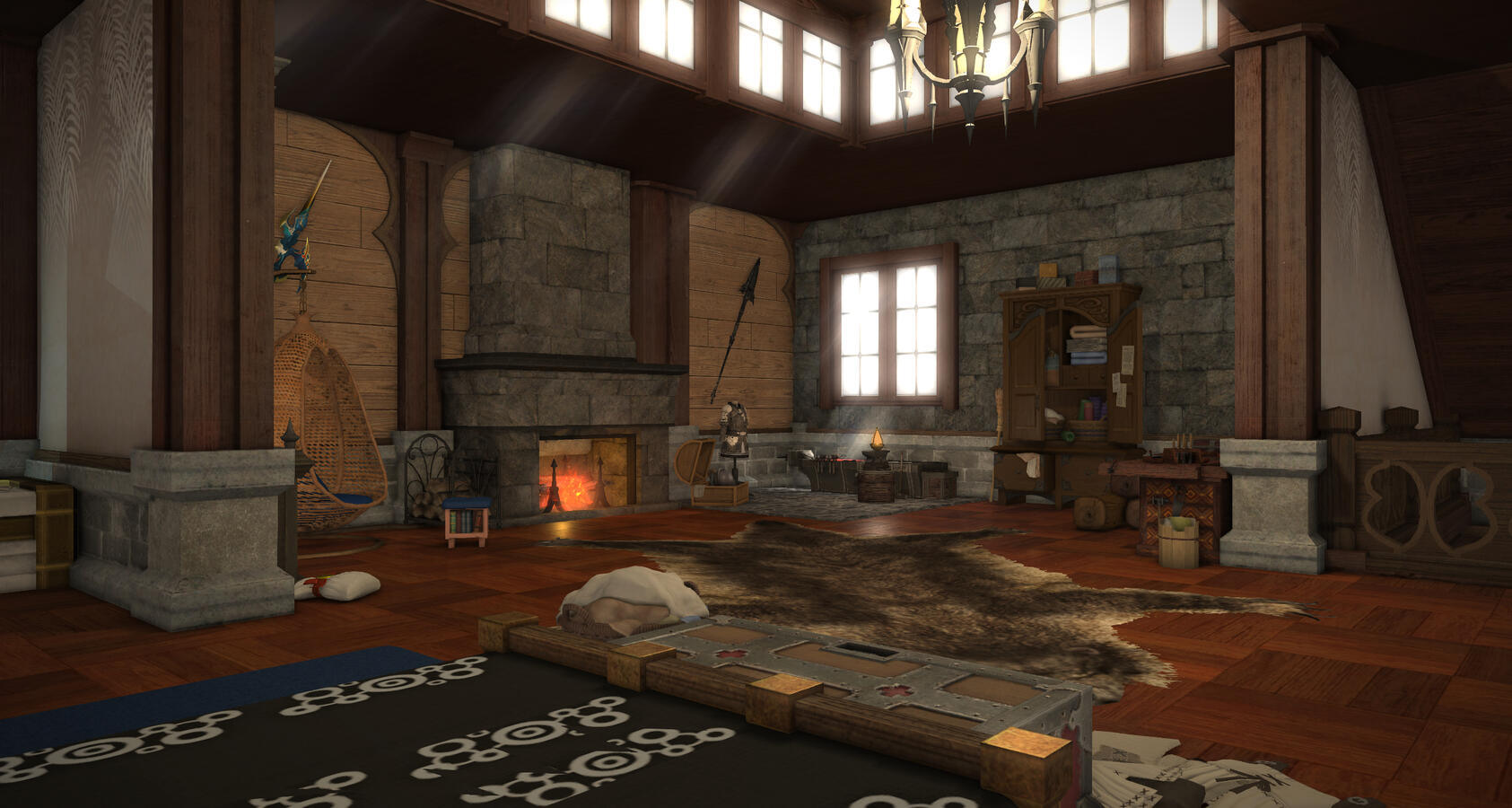 Dragoon-bro's Ishgardian home and spear-crafting workshop