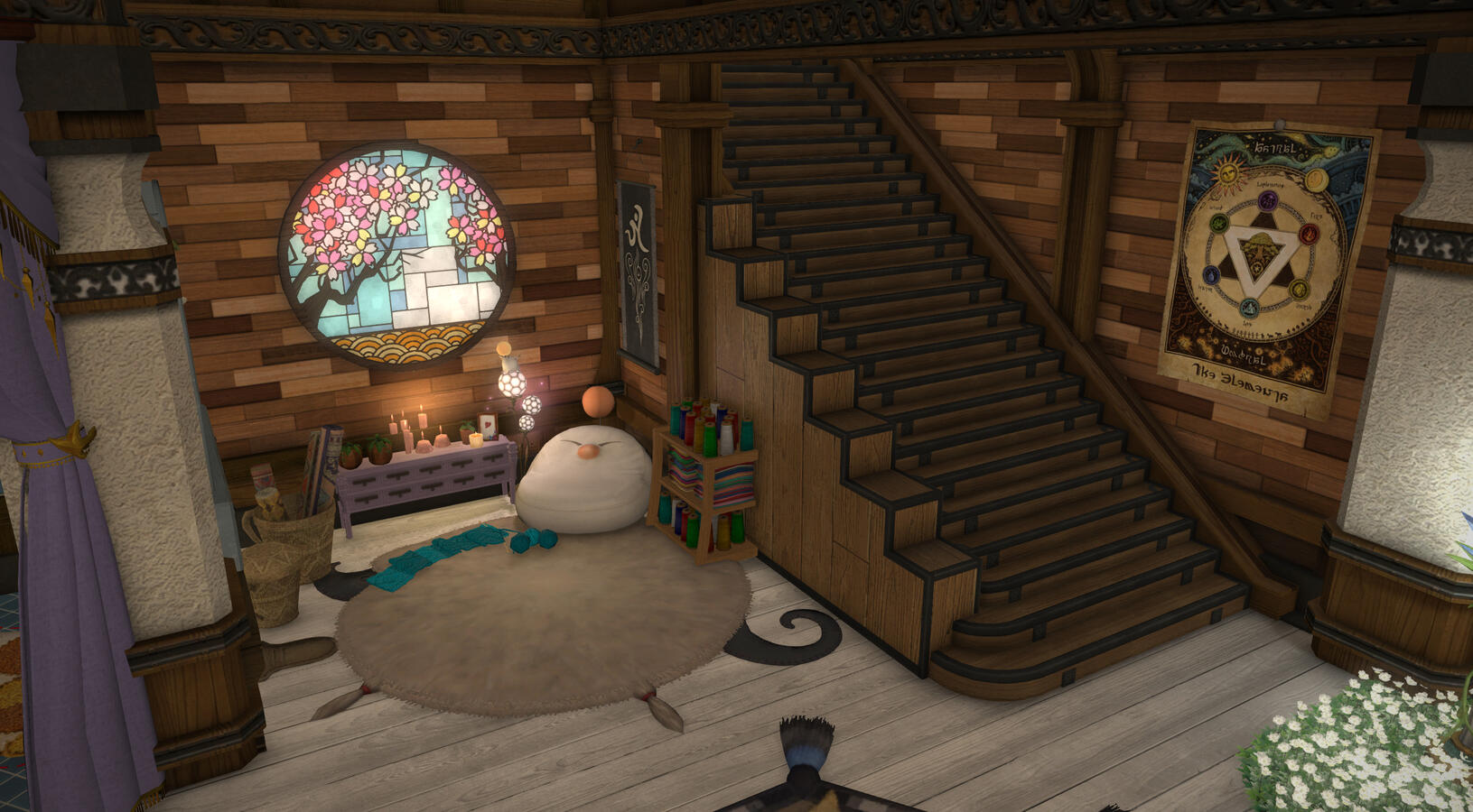 A cozy crafting corner for a crafty client