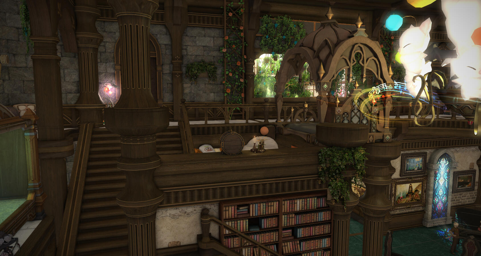 Cozy sunken reading nook