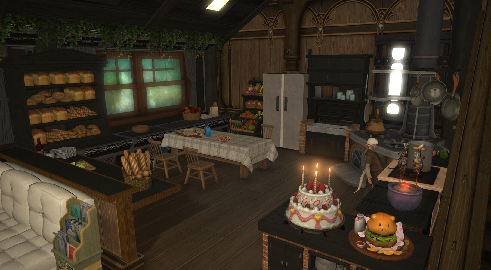 Culinarian's station and break room for retainers